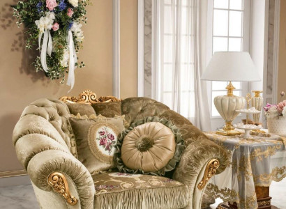 Möbel Stühle Art déco Design Sessel Textil Wohnzimmer Lounge Luxus Design Neu